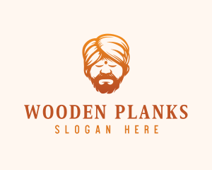 Sleeping Turban Man logo design