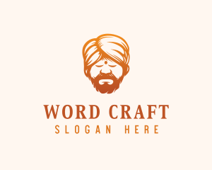 Sleeping Turban Man logo design