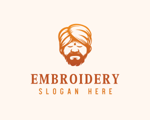 Sleeping Turban Man logo design