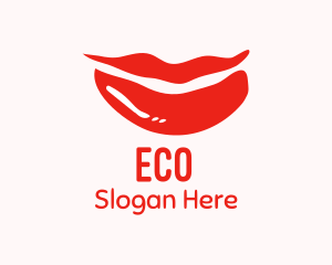 Smiling Red Lips Logo