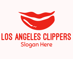 Smiling Red Lips Logo