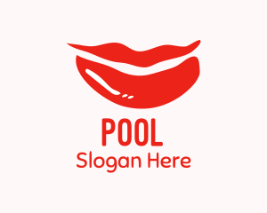 Smiling Red Lips Logo