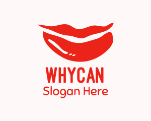 Beauty Vlogger - Smiling Red Lips logo design