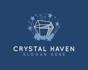 Crystals - Glamorous Diamond Gem logo design