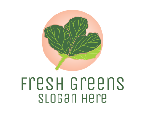 Lettuce - Fiddle Leaf Fig Plant logo design