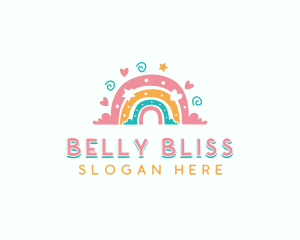 Prenatal - Daycare Boho Rainbow logo design