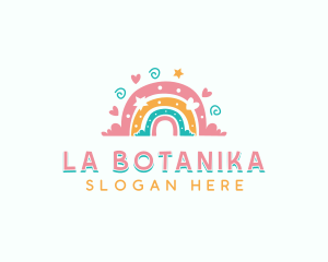 Childcare - Daycare Boho Rainbow logo design