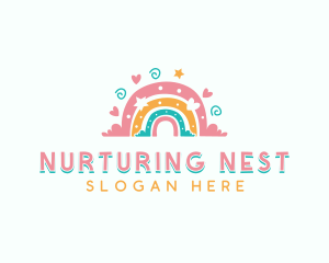 Maternal - Daycare Boho Rainbow logo design