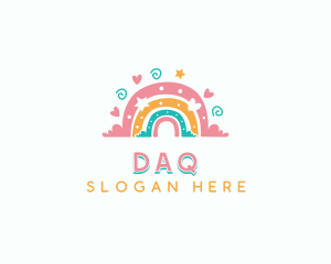 Kids - Daycare Boho Rainbow logo design