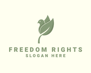 Freedom Leaf Bird logo design