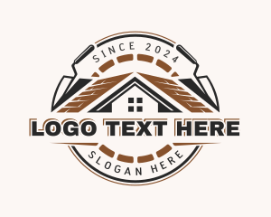 Tool - Trowel Roofing Brick logo design