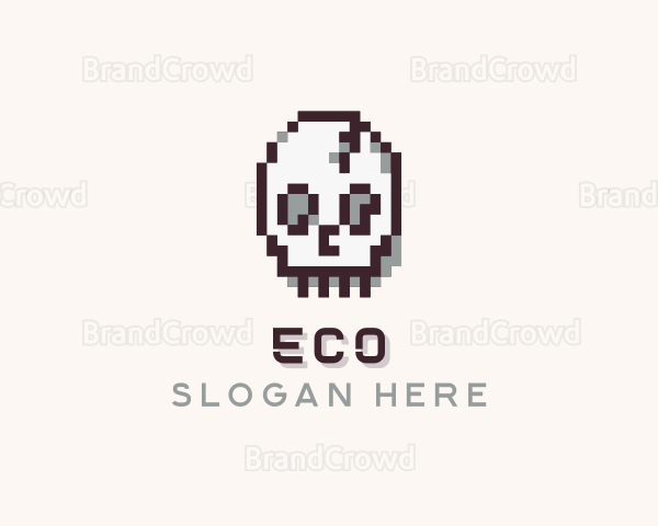 Skull Pixel Logo