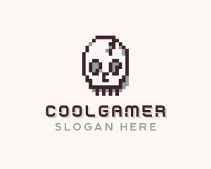 Skull Pixel Logo