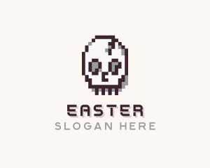 Skull Pixel Logo