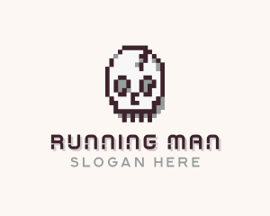 Skull Pixel Logo