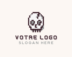 Skull Pixel Logo