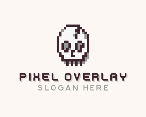 Skull Pixel logo design