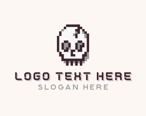 Skull Pixel Logo