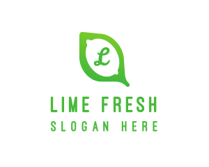 Lime - Leaf Lime Fruit logo design