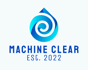 Clean - Swirl Drinking Water Droplet logo design
