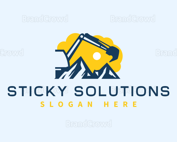 Excavator Demolition Digging Logo