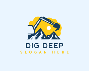 Excavator Demolition Digging logo design