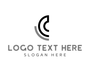 Transfer - Modern Line Letter C logo design