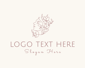 Monochrome - Feminine Nature Cosmetic logo design