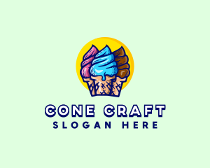 Ice Cream Dessert Sundae logo design