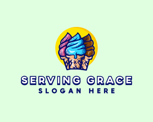 Ice Cream Dessert Sundae logo design