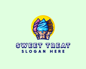 Sundae - Ice Cream Dessert Sundae logo design