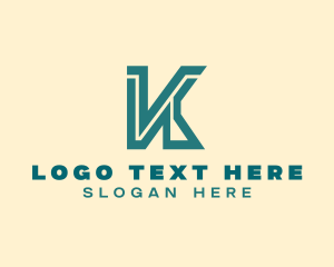 Gold - Industrial Construction  Letter K logo design