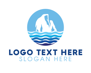 Alaska - Antarctica Sea Iceberg logo design