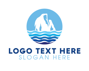 Antarctica Sea Iceberg Logo