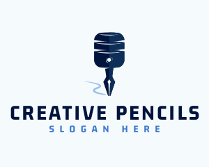 Pen Engine Automotive logo design