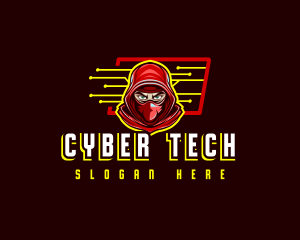 Hacker - Cyber Hacker Ninja logo design