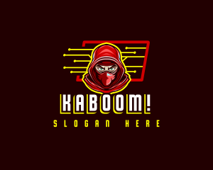 Mascot - Cyber Hacker Ninja logo design