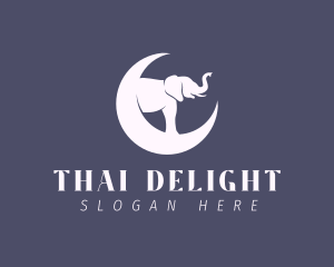 Thailand - Wild Elephant Moon logo design