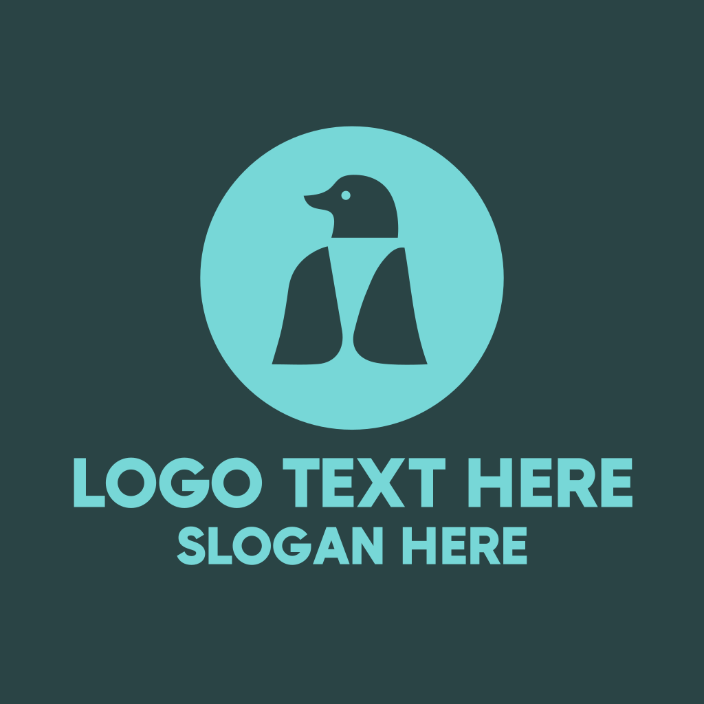 Blue Penguin Silhouette Logo | BrandCrowd Logo Maker