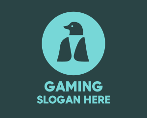 Blue Penguin Silhouette Logo