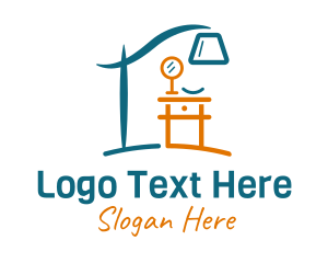 Dresser - Modern Lamp Drawer logo design