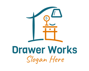 Drawer - Modern Lamp Drawer logo design