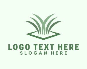 Leaves - Green Grass Gardening logo design