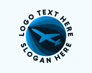 Travel Agency - Blue Airplane Tour logo design