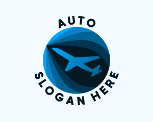 Tour - Blue Airplane Tour logo design