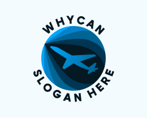 Booking - Blue Airplane Tour logo design