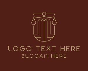 Court House - Law Scale Notary logo design