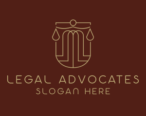 Law Scale Notary logo design