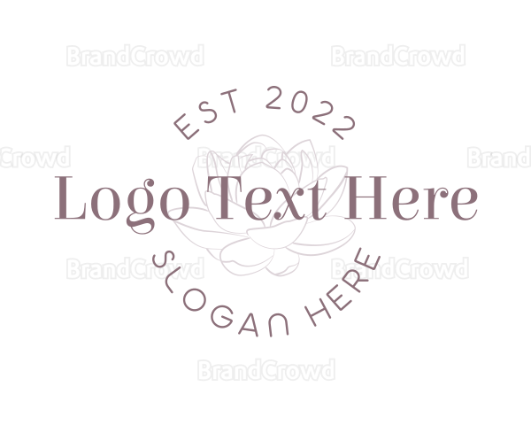 Whimsical Floral Wordmark Logo