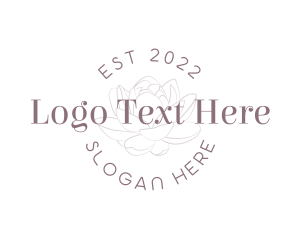 Blogger - Whimsical Floral Wordmark logo design